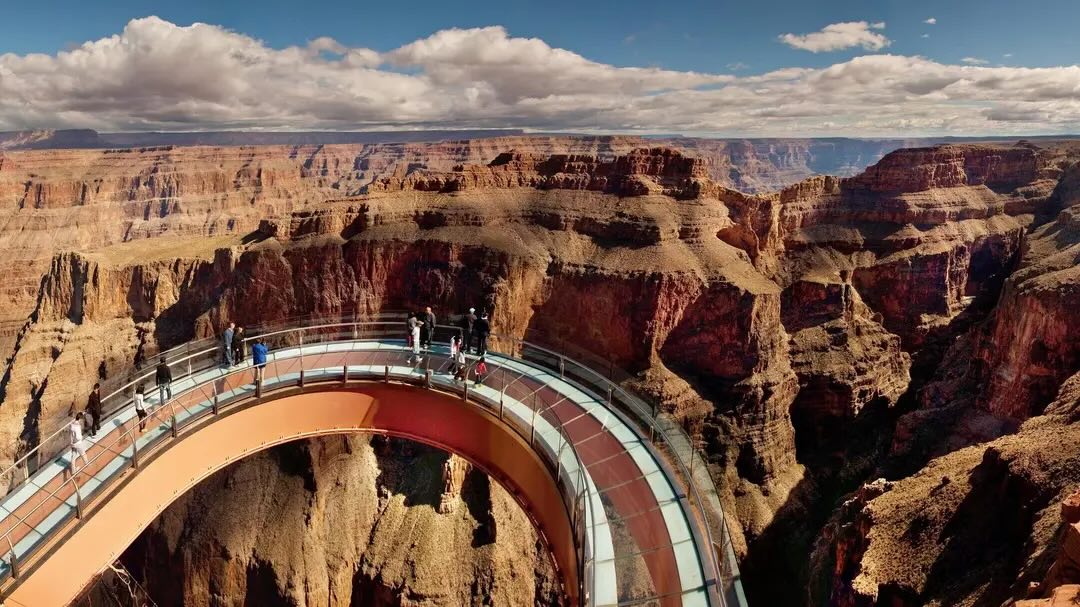 Eagle Point Grand Canyon Skywalk at West Rim with canyon cliffs and visitor overlook