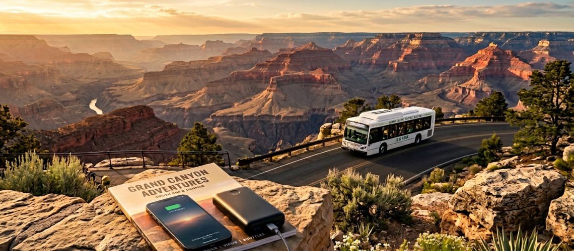 Featured Grand Canyon tours from Las Vegas with travelers viewing the canyon