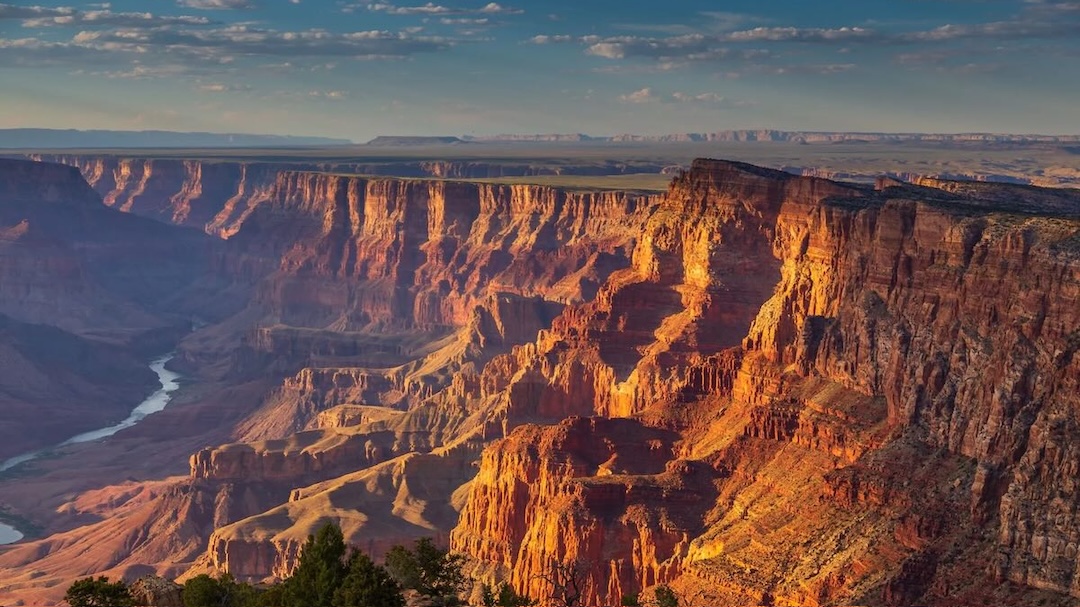Grand Canyon South Rim view with classic layered canyon scenery