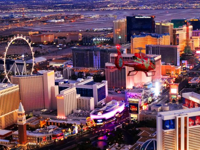 VIP Las Vegas Strip Night Helicopter Tour with Hotel Transfers and Champagne in Grand Canyon air tours